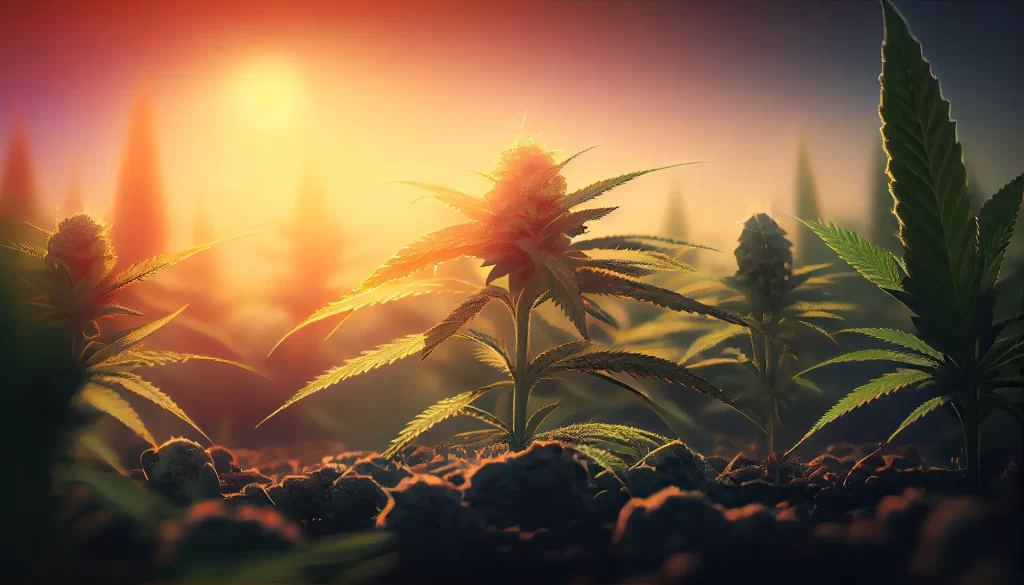 Akdi Group Morroco mature-hemp-flower-cola-top-with-green-leaves-farm
